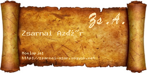 Zsarnai Azár névjegykártya